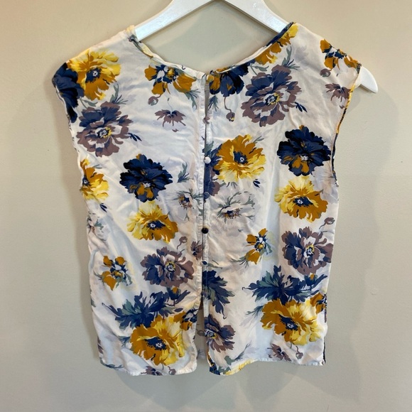 Abercrombie & Fitch women's floral print button back blouse top Womens Size XS - Picture 5 of 6